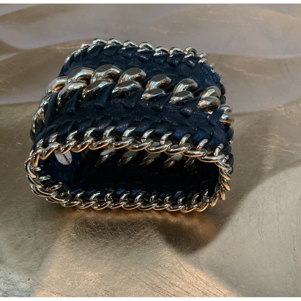 CC skye  leather gold chain cuff